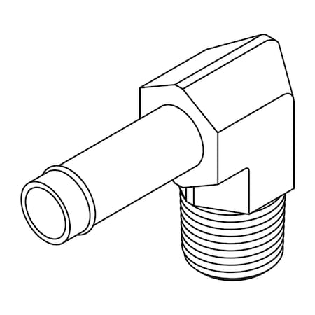 Hydraulic Fitting-Steel08 BEADED STEM-12MP 90